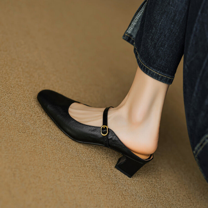 Zaya Genuine Leather Mules
