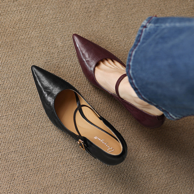 Helene Genuine Leather Heels