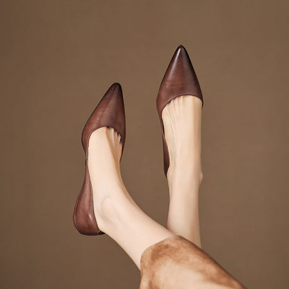 Meya Genuine Leather Flats