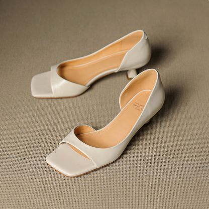 Doria Peep Toe Genuine Leather Heels