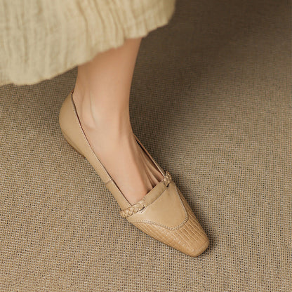 Alira Genuine Leather Wedge Pumps