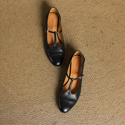 Bia Genuine Leather Flats