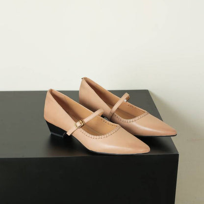 Zora Genuine Leather Heels