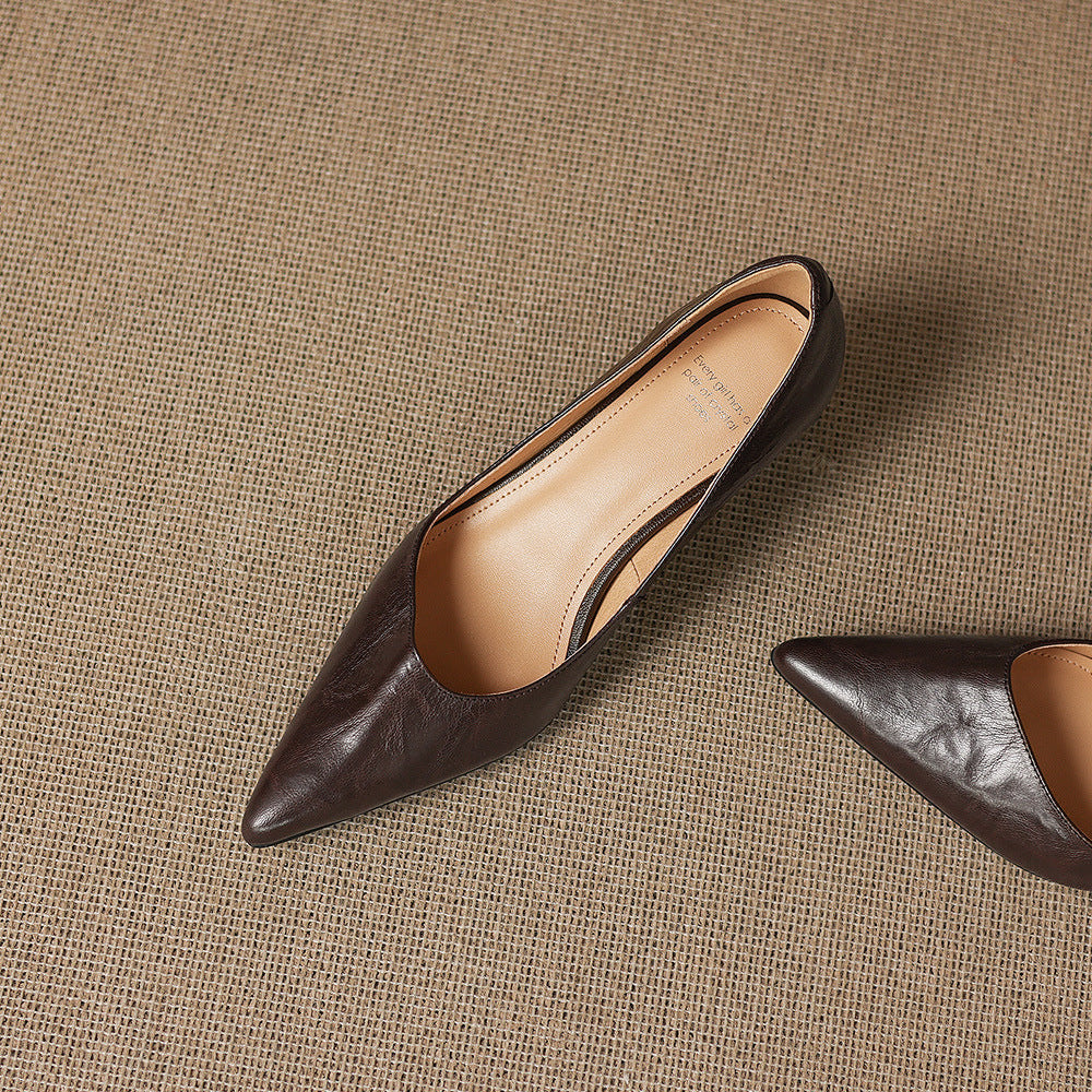 Jovia Genuine Leather Heels