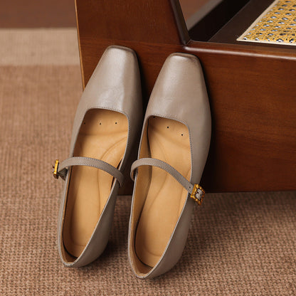 Elif Genuine Leather Heels