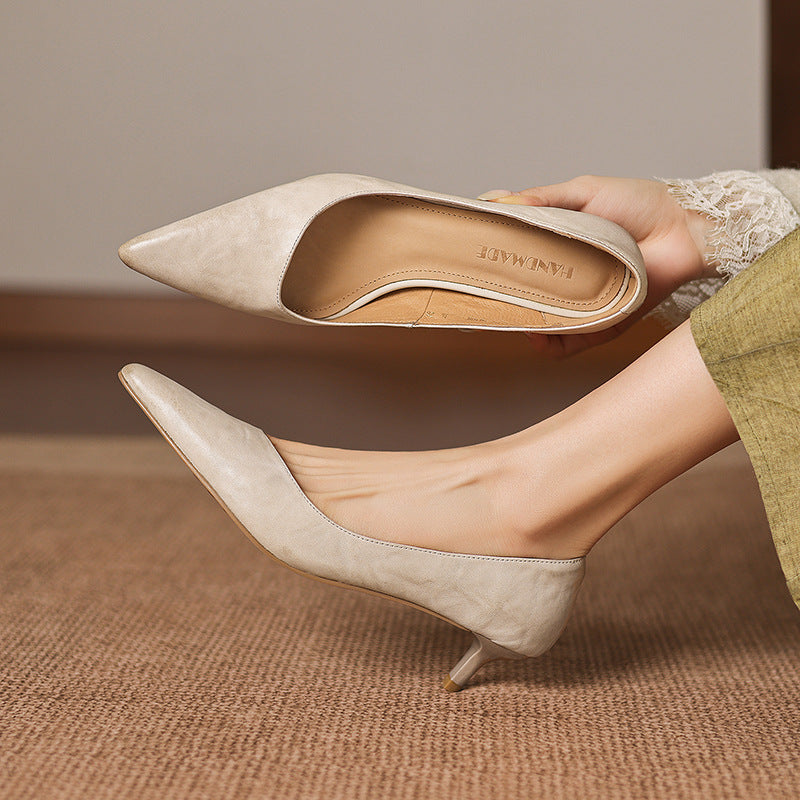 Ayra Genuine Leather Heels