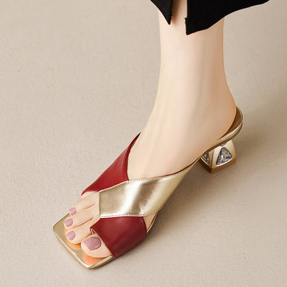 Avela Genuine Leather Toe-Loop Sandals