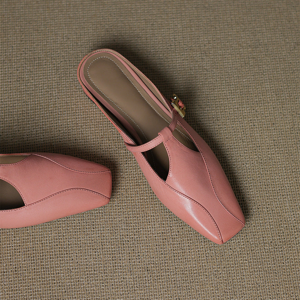 Keva Genuine Leather Mules