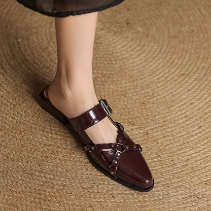 Renly Genuine Leather Slingbacks