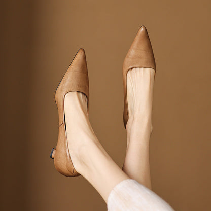 Bria Genuine Leather Heels