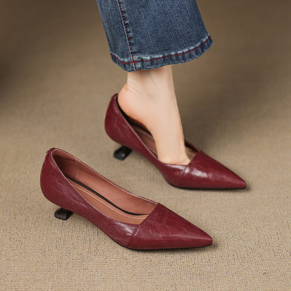 Selly Genuine Leather Heels