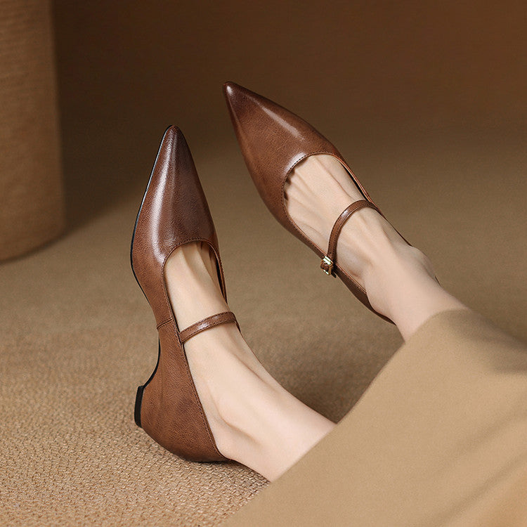 Felcia Genuine Leather Heels