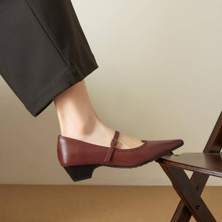 Zora Genuine Leather Heels