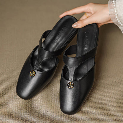Corel Genuine Leather Mules