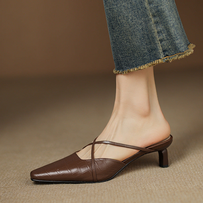 Velora Genuine Leather Mules