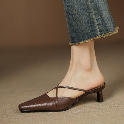 Velora Genuine Leather Mules