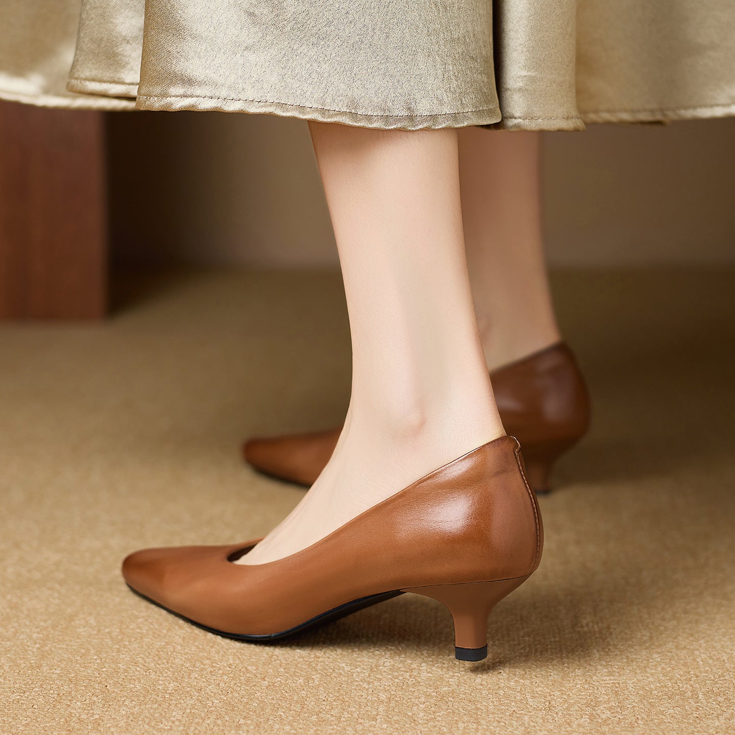 Elara Genuine Leather Heels