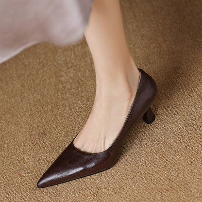 Elore Genuine Leather Heels