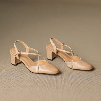 Blenza Genuine Leather Slingbacks