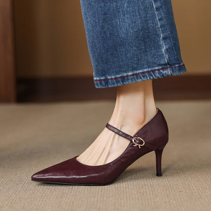Helene Genuine Leather Heels