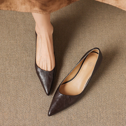 Jovia Genuine Leather Heels