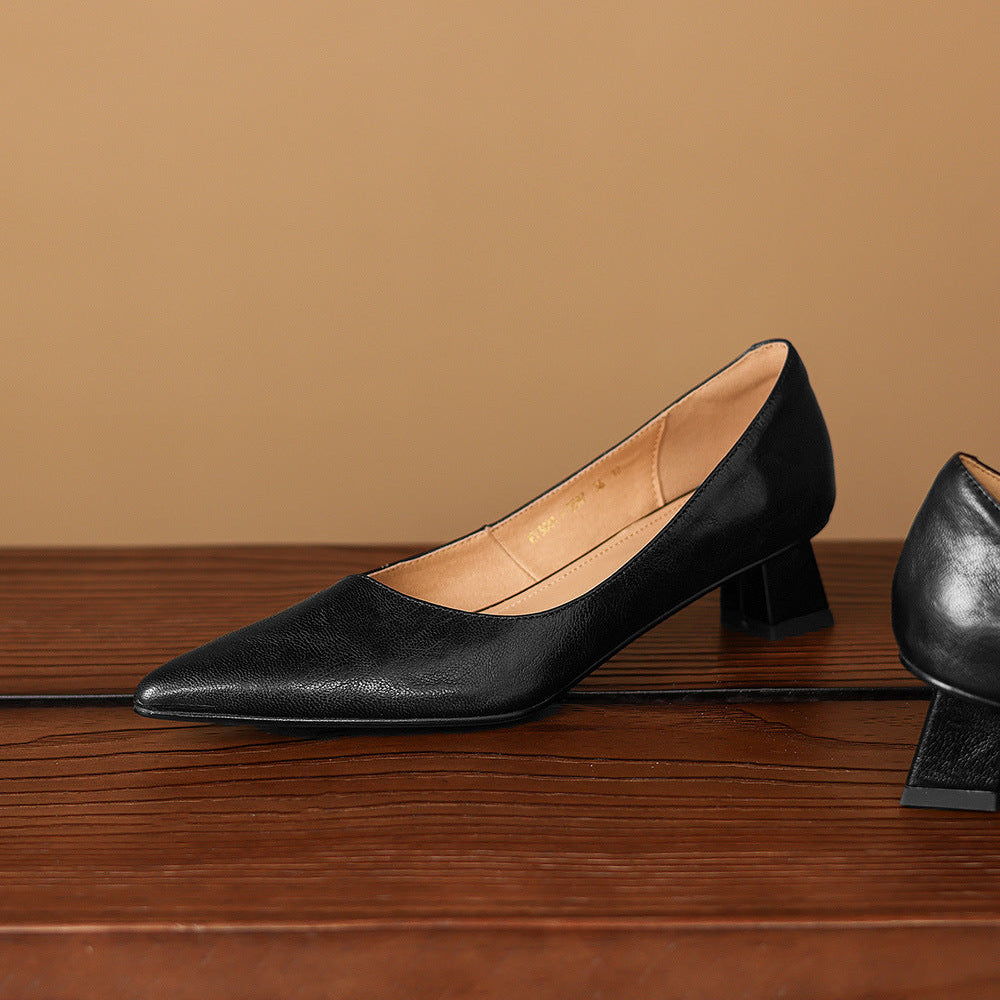 Jovia Genuine Leather Heels