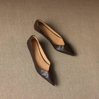 Aelra Genuine Leather Pumps