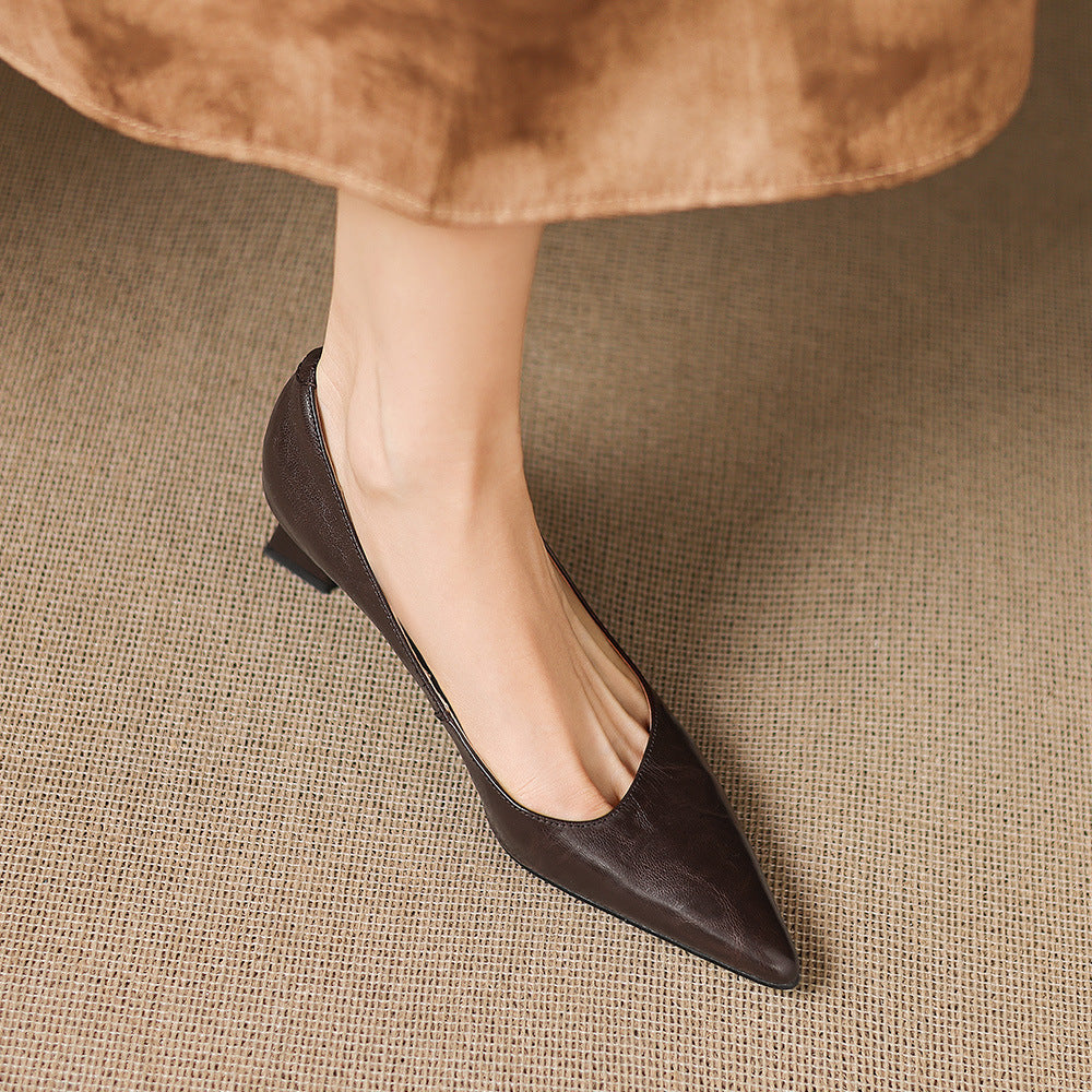 Jovia Genuine Leather Heels