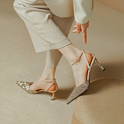 Viora Genuine Leather Heels