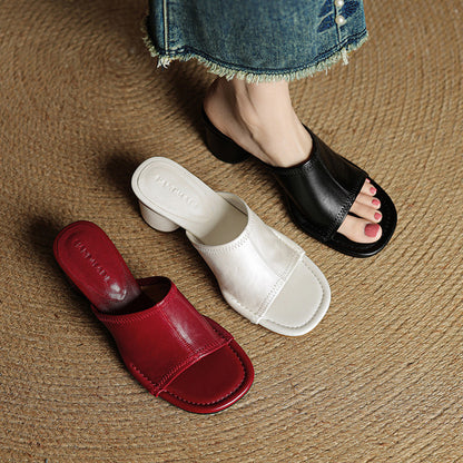 Brily Genuine Leather Mules