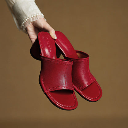 Brily Genuine Leather Mules