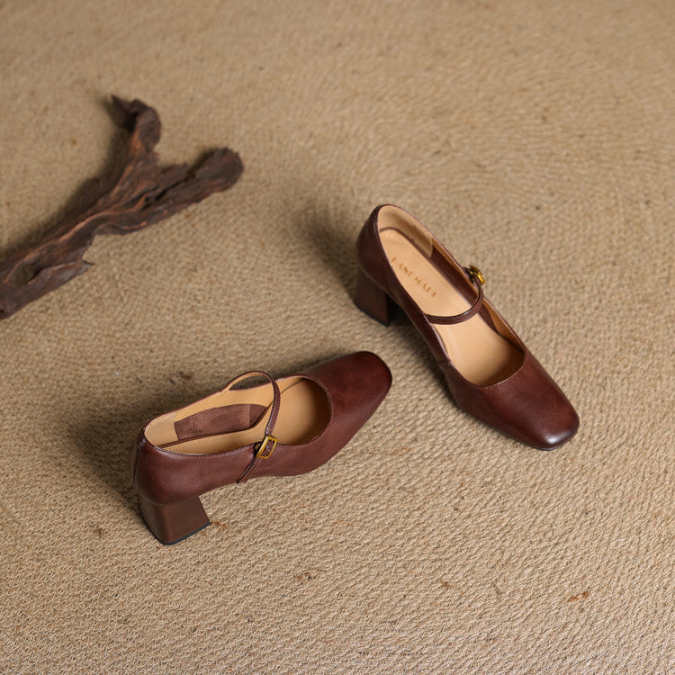 Lenara Genuine Leather Heels