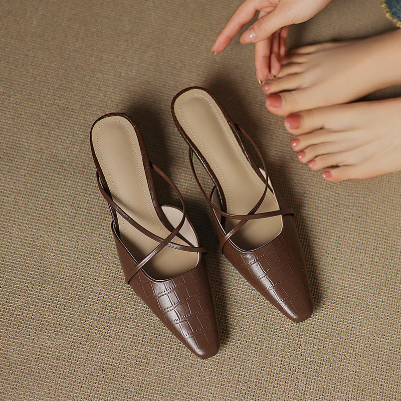 Velora Genuine Leather Mules