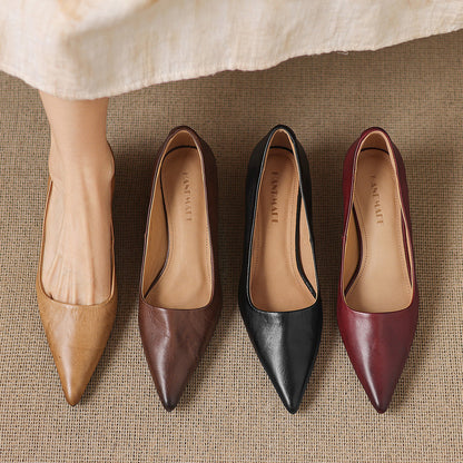 Bria Genuine Leather Heels