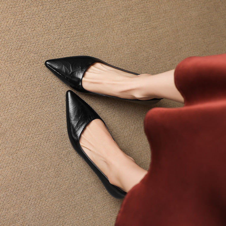 Emey Genuine Leather Heels