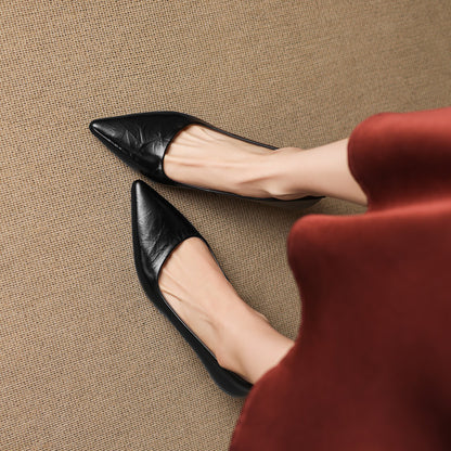 Emey Genuine Leather Heels