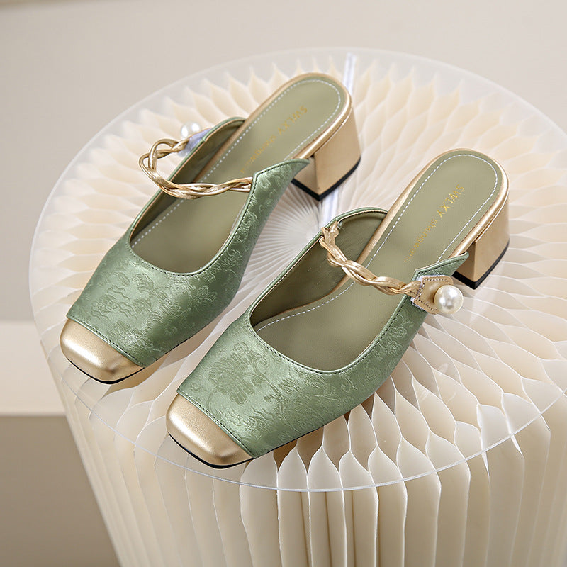 Melina Genuine Leather Mules