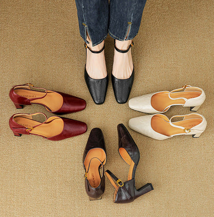 Amaris Genuine Leather Heels