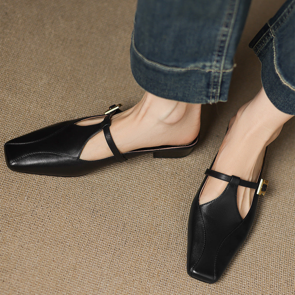 Keva Genuine Leather Mules