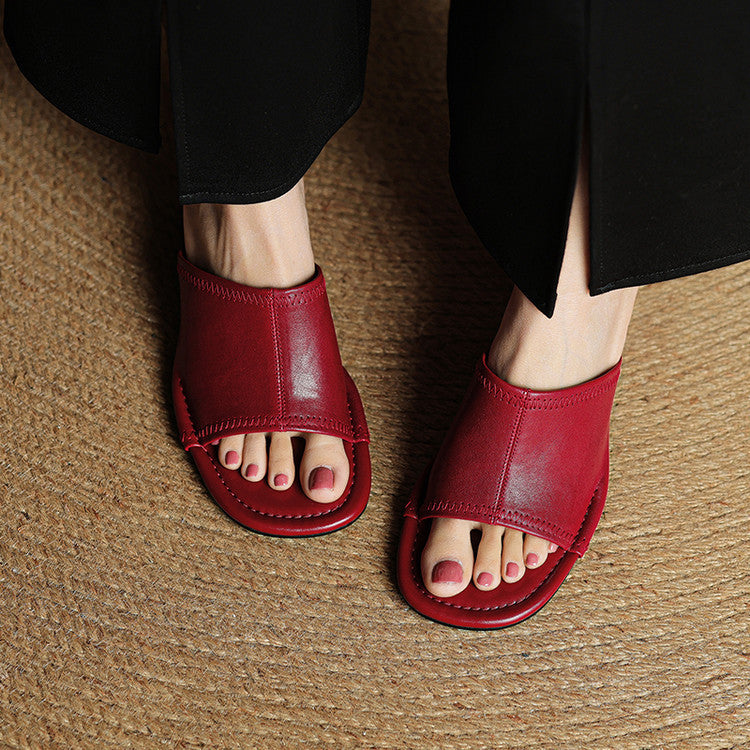 Brily Genuine Leather Mules