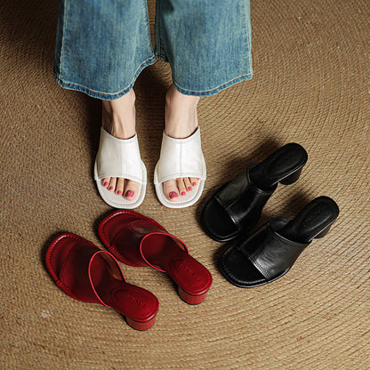 Brily Genuine Leather Mules