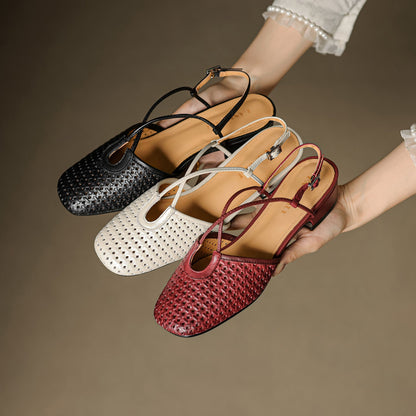 Opal Genuine Leather Slingbacks