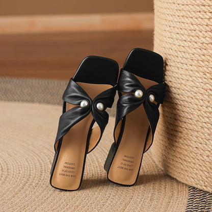 Zera Genuine Leather Heels