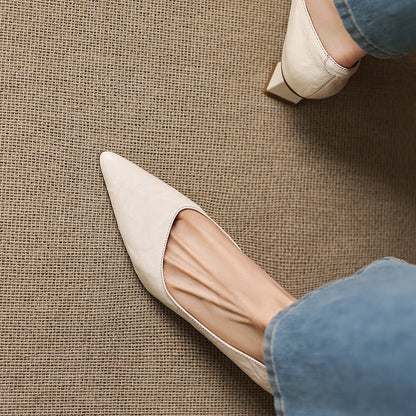 Jovia Genuine Leather Heels