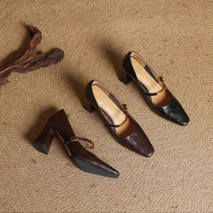 Auria Genuine Leather Heels