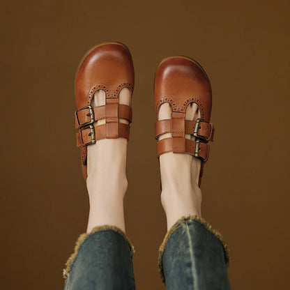 Adria Genuine Leather Mules