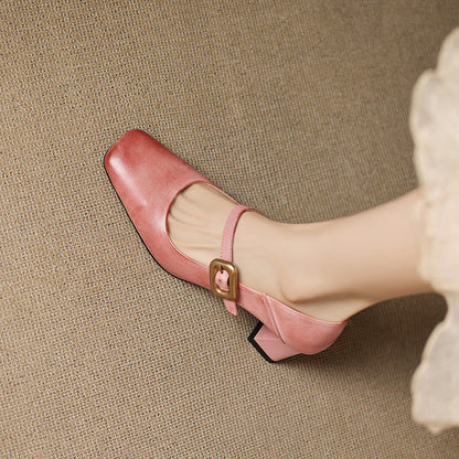 Zinia Genuine Leather Heels