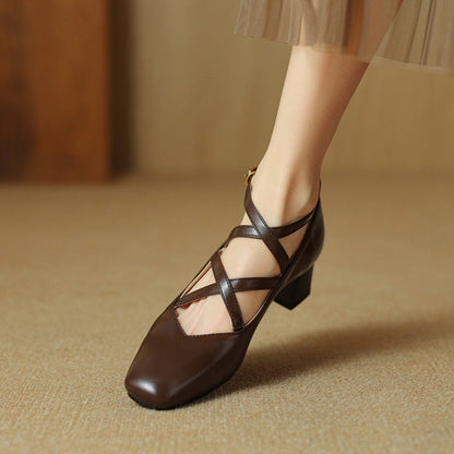 Elda Leather Heels