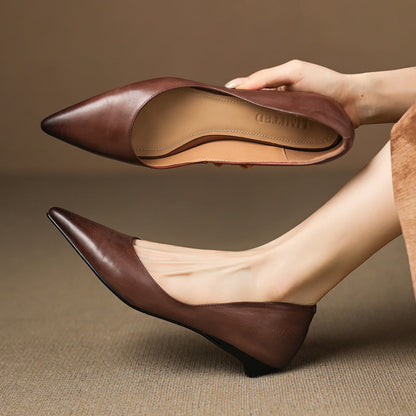 Meya Genuine Leather Flats