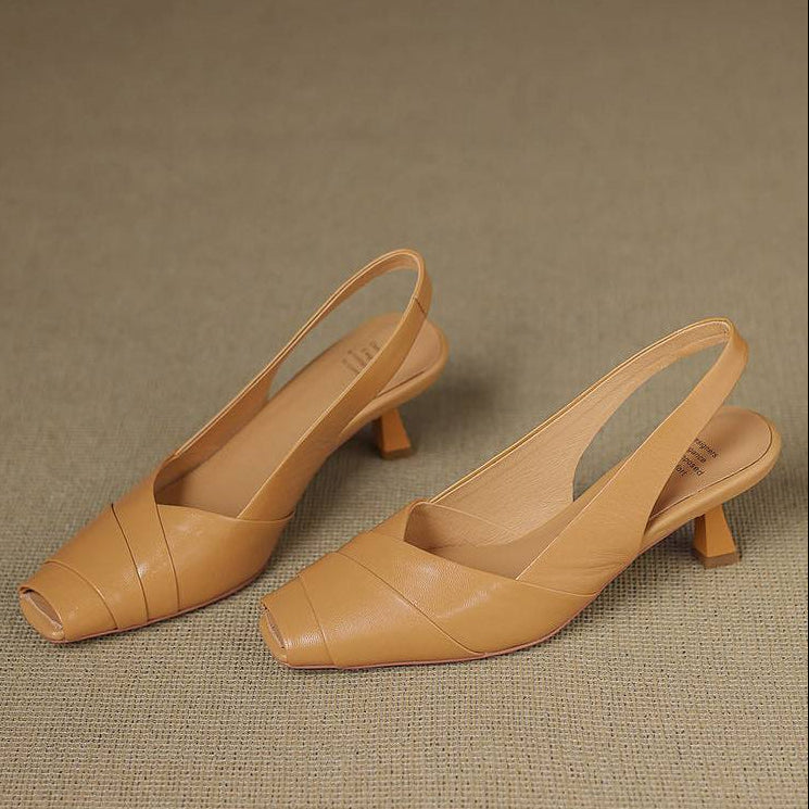 Kelly Genuine Leather Slingbacks